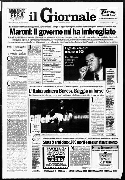 Il giornale : quotidiano del mattino